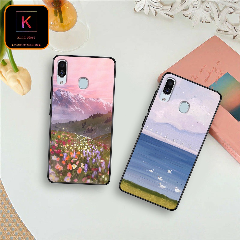 Ốp lưng Samsung A20 - A20s - A30 - A30s - Ốp Samsung in hình Cánh đồng hoa - Chất liệu TPU siêu bền