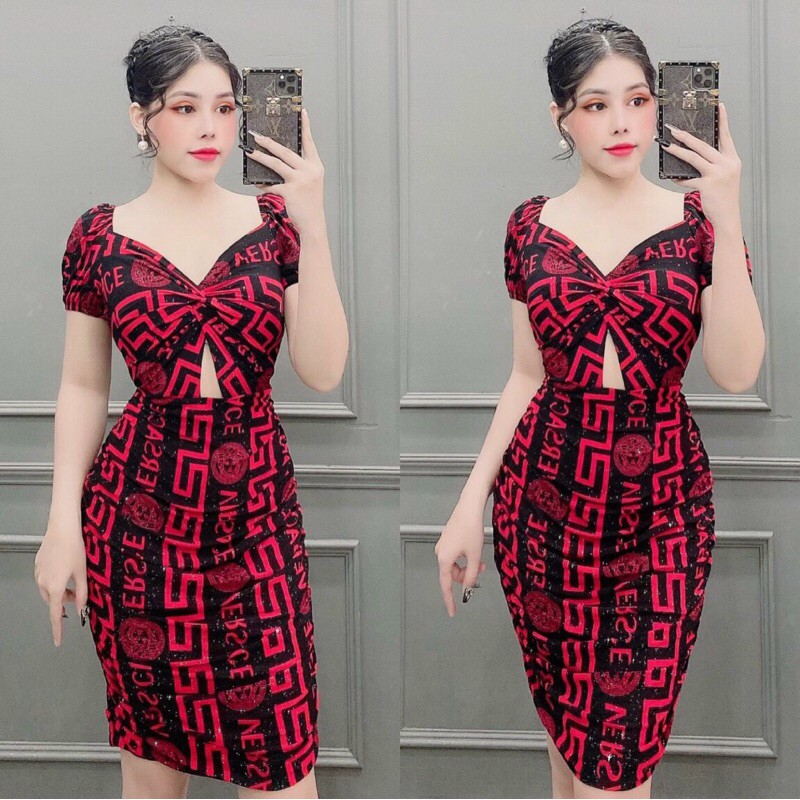 ĐẦM BODY CHỮ CHÉO NGỰC