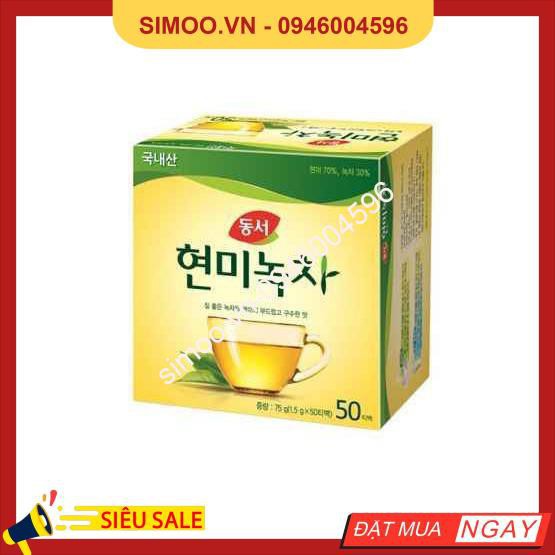 💥 ⚡ SẢN PHẨM CHÍNH HÃNG Trà Xanh Gạo Lức Dongseo Hộp 75G