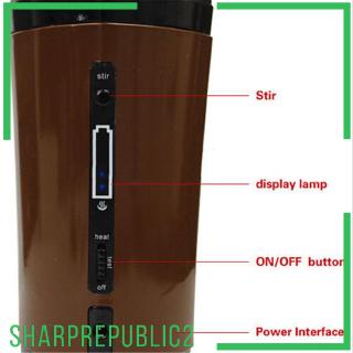 Self Stirring Coffee Tea Lazy Mug Automatic Stir USB Cable Mixing Cup Black