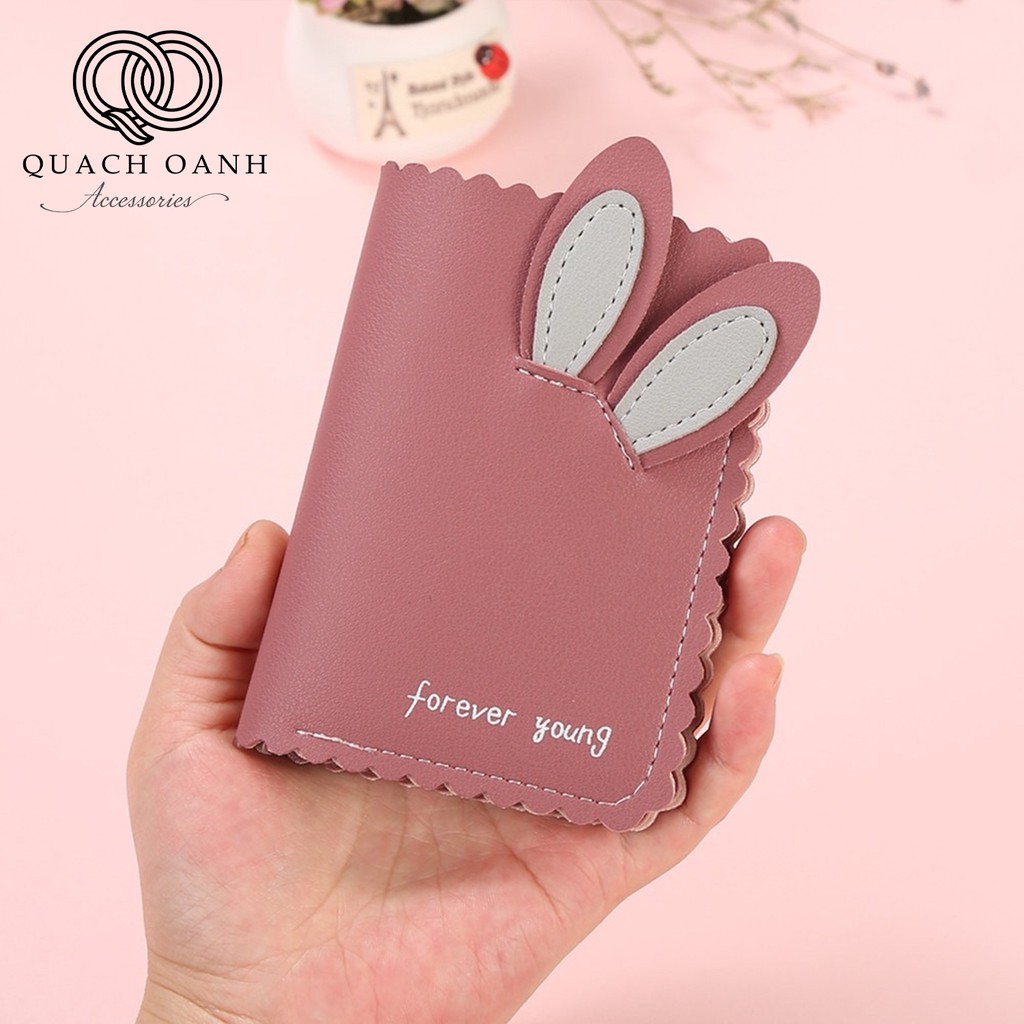 Ví da nữ cầm tay mini họa tiết tai thỏ xinh xắn - VD214 | BigBuy360 - bigbuy360.vn