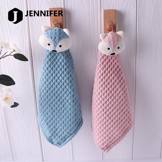 Cartoon Cute Animal Handkerchief Kitchenware Hanging Absorbent Towels Fox Towel Waffle Hanging Towels Household Towels Towels