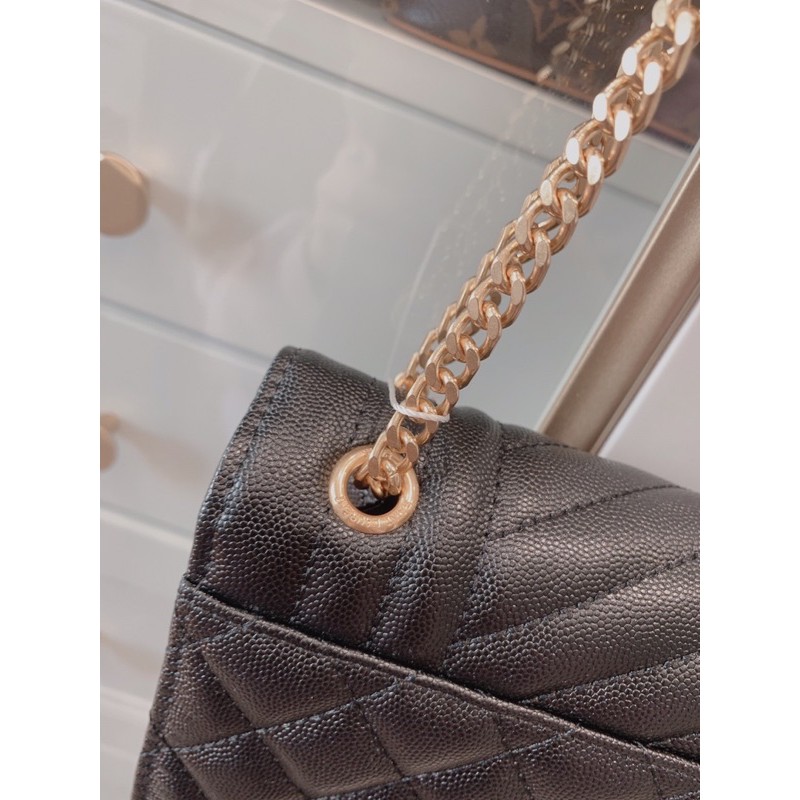 Túi Y hoạ tiết ô sz 27cm da dê