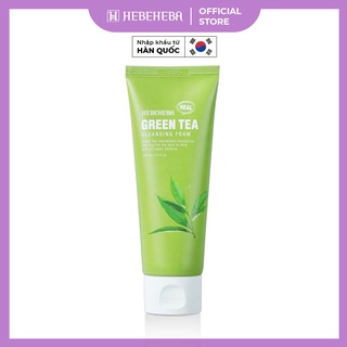 Sữa Rửa Mặt Cho Da Hỗn Hợp Chiết Xuất Trà Xanh Hebeheba Real Greentea Cleansing Foam 120ml