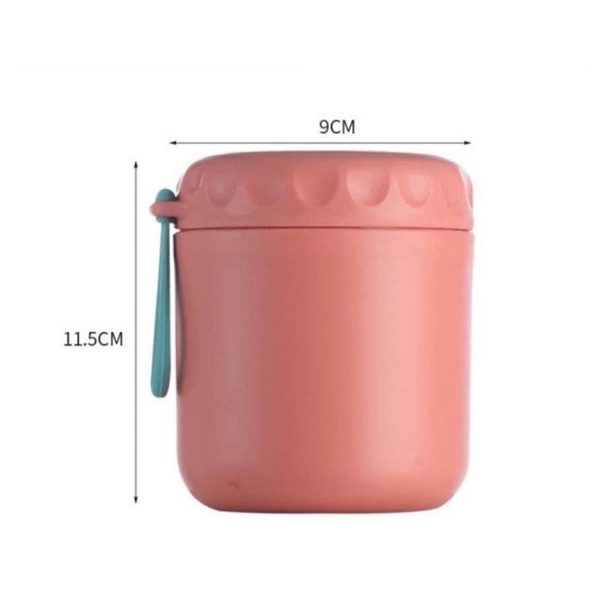 Bình ủ cháo cho bé ELE, 2 lớp inox 304 tặng kèm thìa, dung tích 430ml