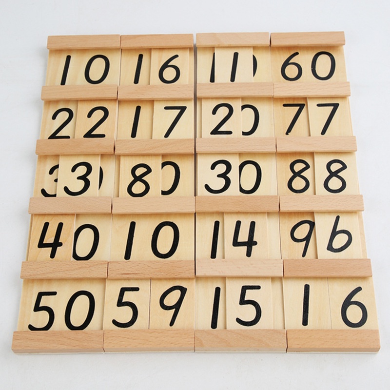 Bộ 4 Bảng hàng chục size nhỏ - Giáo cụ Montessori