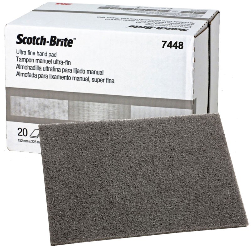 BÙI NHÙI SIÊU MỊN 3M SCOTCH BRITE 7448 HỘP 20 MIẾNG 152MM X 228MM