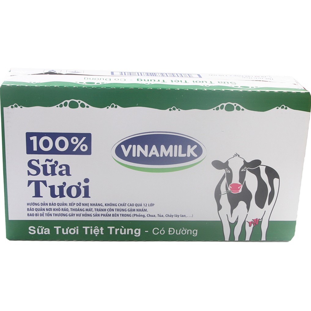 Sữa Tươi Tiệt Trùng Vinamilk Có Đường Hộp 110ml