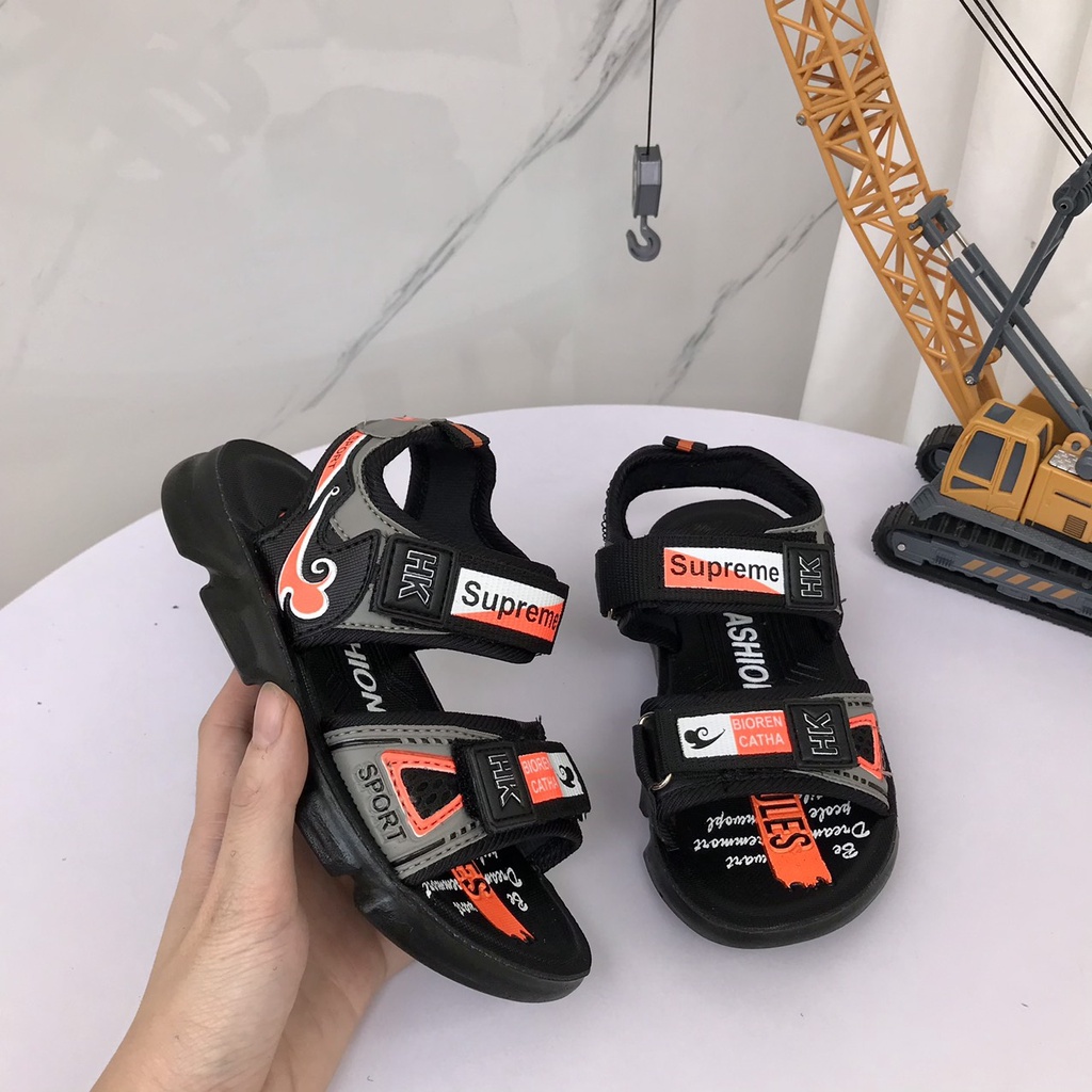Dép Quai Hậu - Dép Sandal Quai Dính HK Phong Cách Thể Thao Bé Trai 3-12 tuổi K105