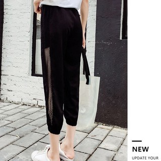 Quần jogger thể thao nữ phối lưới