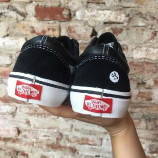 Giày Vans  hoa văn cổ da trơn, mũi và gót da lộn - full box