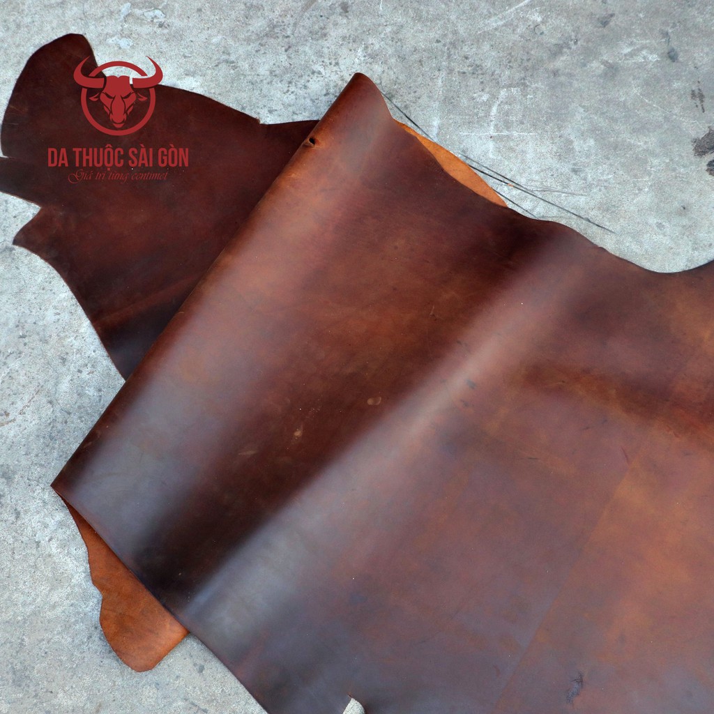 10 Pia da sáp ngựa điên màu nâu hạt dẻ  thương hiệu Da Thuộc Sài Gòn