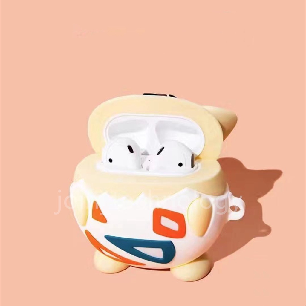 Vỏ Bảo Vệ Hộp Sạc Tai nghe không dây Airpods Pro / 1 / 2 Bằng Silicon Mềm Họa Tiết Hoạt Hình Dễ Thương