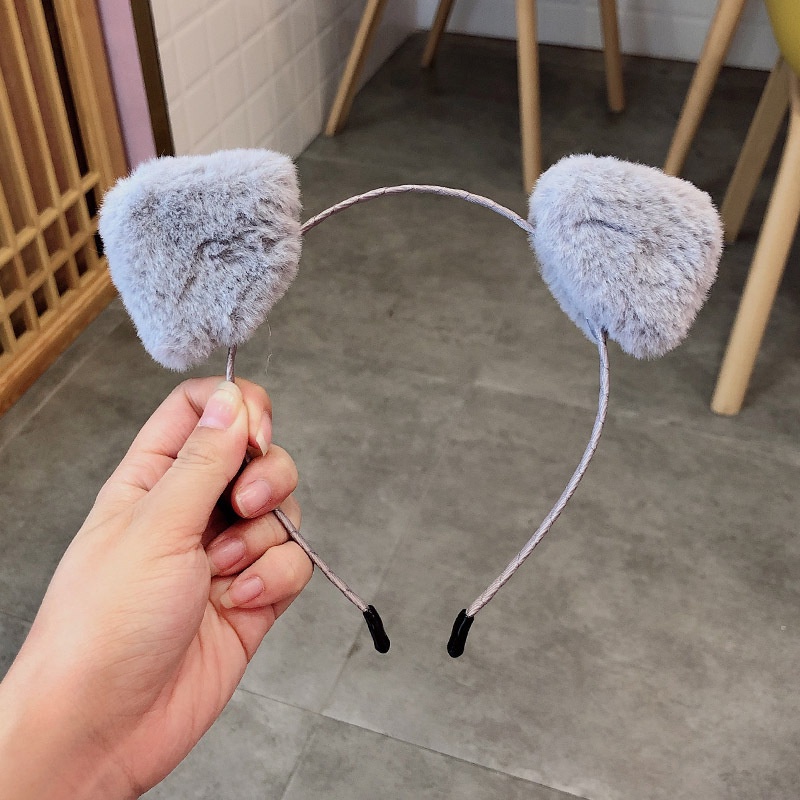 Băng Đô Cài Tóc Rửa Mặt Hình Tai Mèo Hoạt Hình Ba Chiều Siêu Dễ Thương