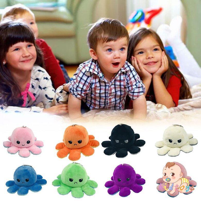 Bạch tuộc nhồi bông hai mặt lật đảo ngược thay đổi cảm xúc mềm mại