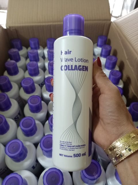 [Freeship + quà] thuốc uốn lạnh Lusy Collagen không cần dập 500ml AZ008 tặng kẹp càng cua, bao tay nilon và bịt tai