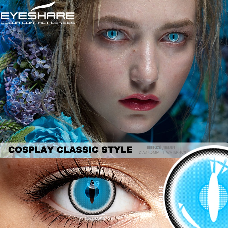 EYESHARE 1 Cặp Kính Áp Tròng Hóa Trang Halloween Độc Đáo lens thời trang