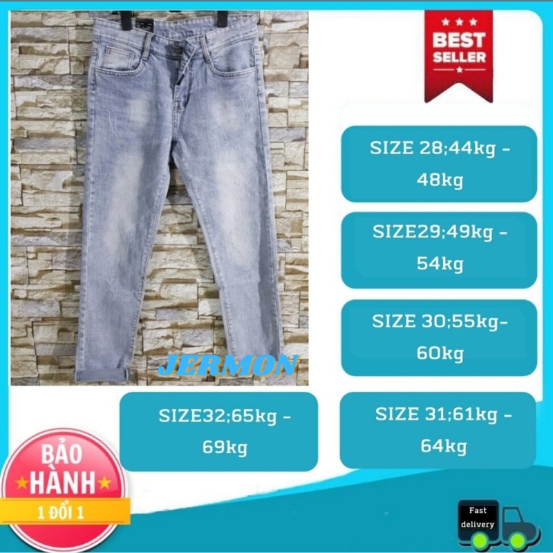 Quần Jean Nam Chất Bò Phong Cách Trẻ Trung Năng Động Dành Cho Các Bạn Trẻ MS590 nhiitun123 | BigBuy360 - bigbuy360.vn
