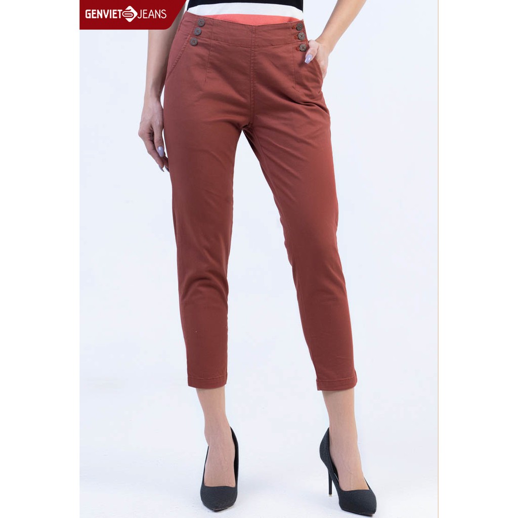 [Mã WABRLOW5 giảm 15% đơn 300K] Quần dài Kaki Nữ DQ106K516 GENVIET JEANS