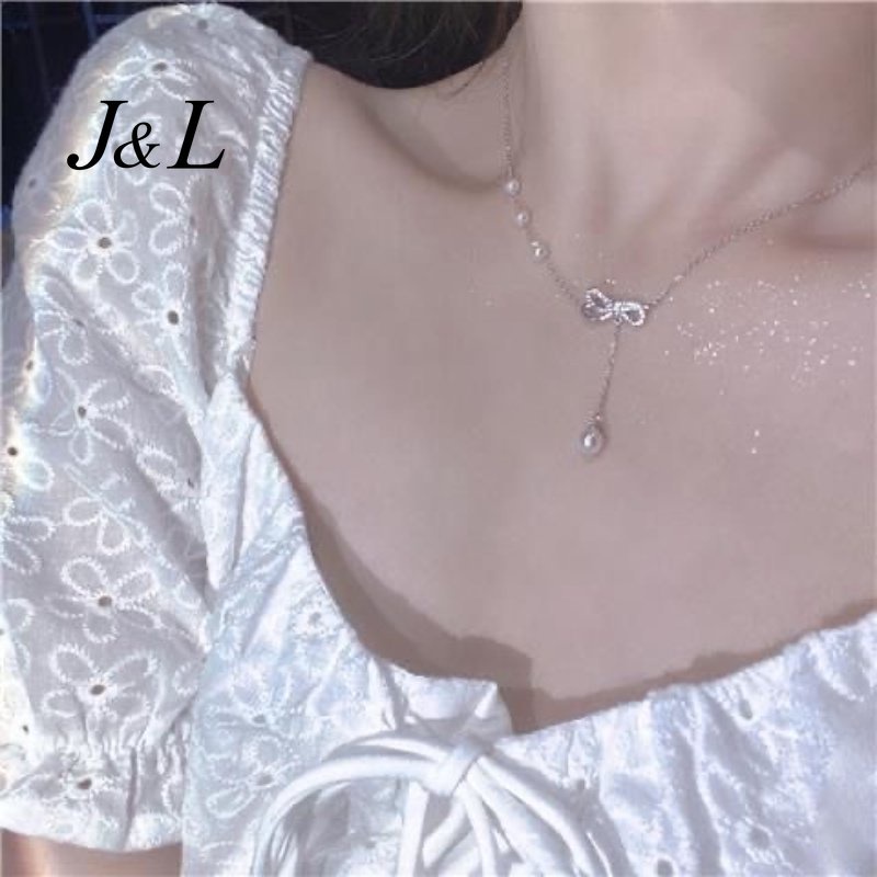 Vòng cổ MặT HìNh Ngôi Sao ĐíNh NgọC Trai Giả ThờI Trang Cho Nữ