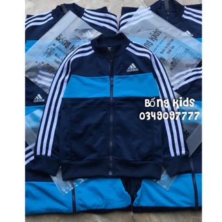 Áo Khoác Bé Trai Phối Xanh Trời Adidas