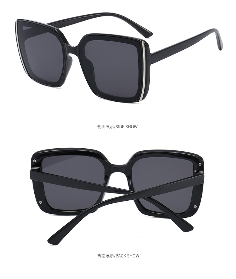 2021 Fashion Square Glasses White Street Sunglasses Female Big Round Face Show Face Small Sunglasses Trendy New Style