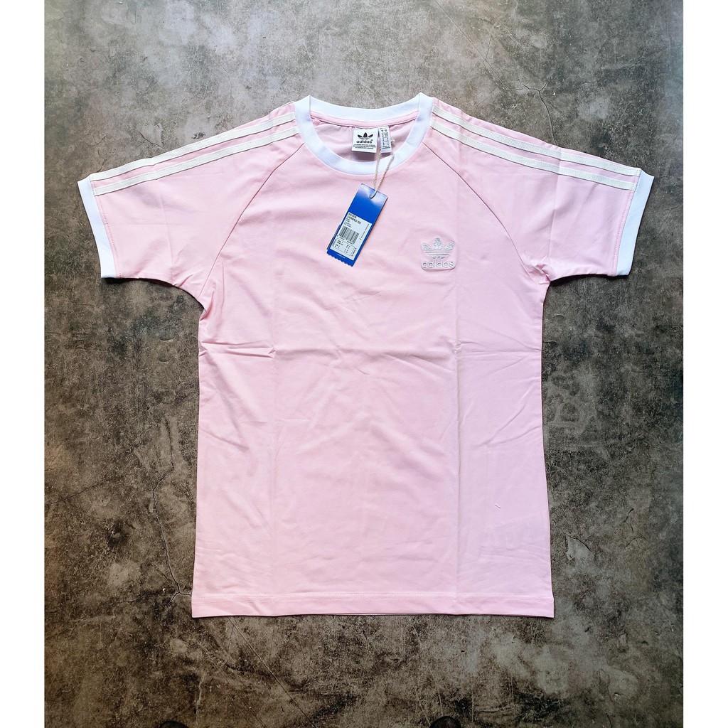 (HÀNG XUẤT XỊN) Áo das hồng 3 sọc 271 CLFN 3-STRIPES TEE IN PINK Made in Cambodia full tag code  Size XS S M L
