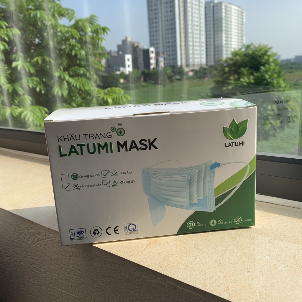 Khẩu Trang ⚜️LATUMI⚜️ Khẩu Trang Y Tế 50 Chiếc Khẩu Trang Dày Dặn Kháng Khuẩn 99% | BigBuy360 - bigbuy360.vn