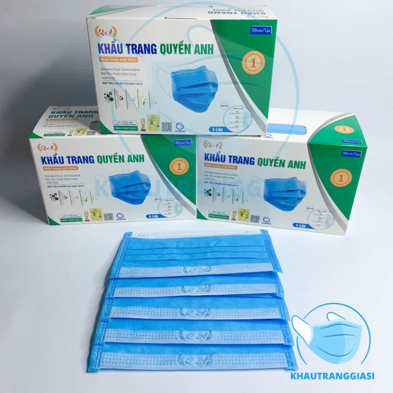 Khẩu trang y tế Quyền Anh hộp 50 chiếc