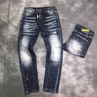 QUẦN BÒ DSQ KHOÁ LỆCH- QUẦN BÒ NAM DSQ SPF.