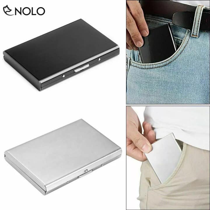 Hộp ví đựng bảo quản thẻ ATM ngân hàng card visit chất liệu hợp kim