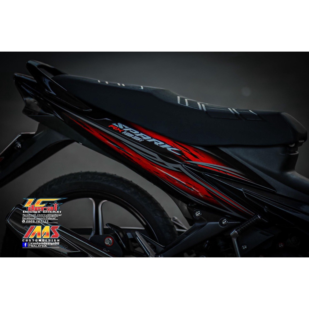 [Siêu Sale] [FreeShip] Tem Decal Rời mẫu Spark đỏ đen cho Exciter 2006-2010 - có thể đổi màu tùy ý