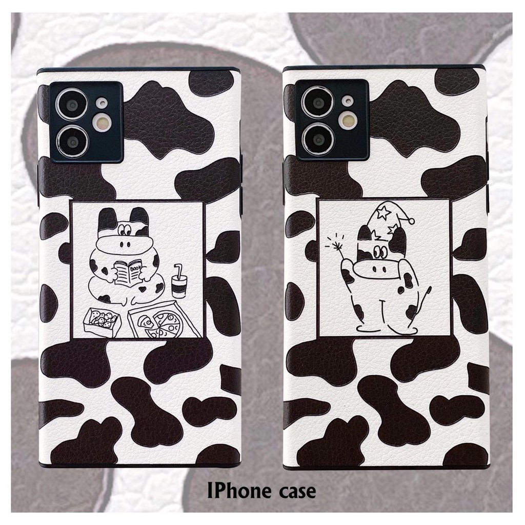 Hợp iphone case 12/12mini/12pro/12pro max/11/11pro/11pro max/xs max/xr/xs/x/8/7/8plus/7plus Cute cow  Vỏ não Vỏ bảo vệ