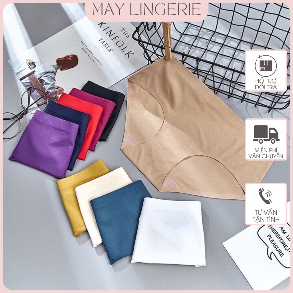 Quần Lót Nữ Quần Lót Su Không Đường May Quần Chip Nữ Thun Lạnh Cao Cấp Mềm Mại Kháng Khuẩn Q112