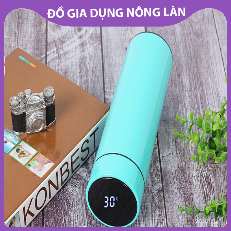 Bình giữ nhiệt hiển thị nhiệt độ cao cấp 500ml, bình giữ nhiệt inox 304 NL Shop