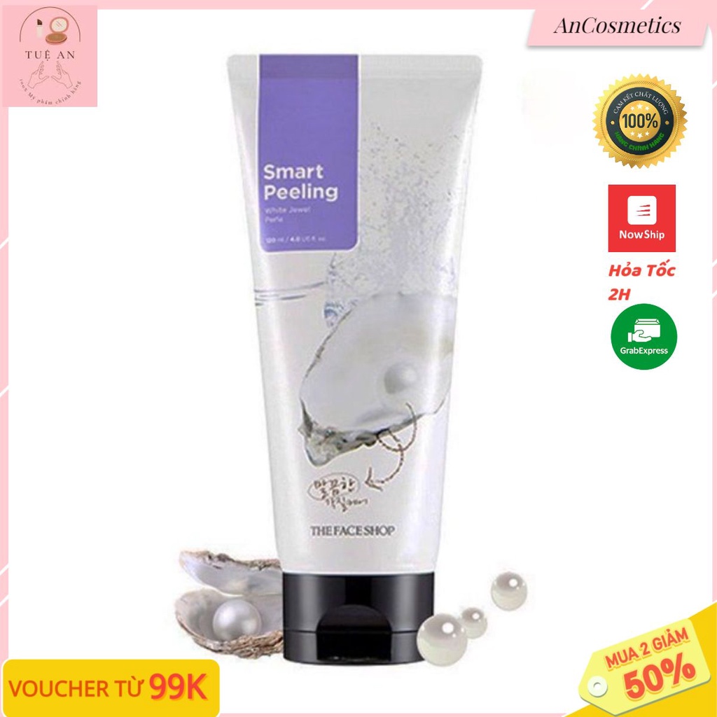 TẨY DA CHẾT / THE FACE SHOP /Tẩy Da Chết Ngọc Trai - White Jewel PeelingThe Face Shop Smart Peeling 120ml