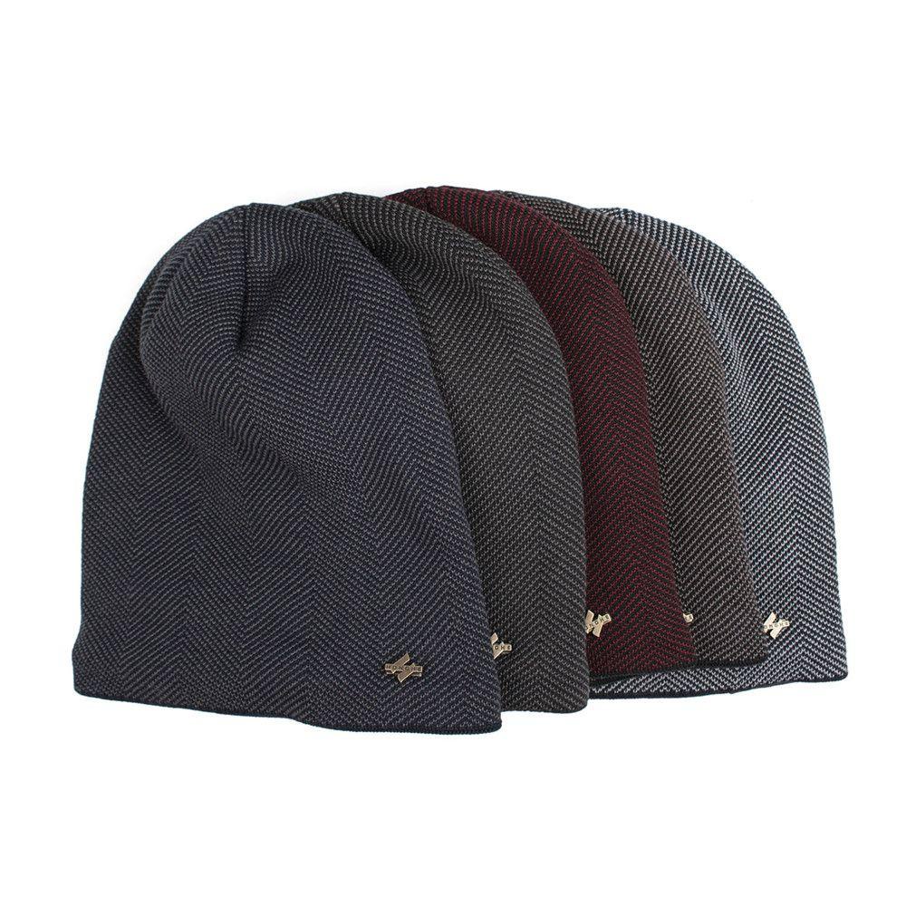 Mũ Beanie Dệt Kim Màu Trơn Dày Dặn Cho Nam