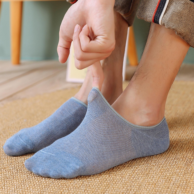 Vớ thuyền WAFNHA D548 phối silicone chống trượt màu trơn thời trang dành cho nam