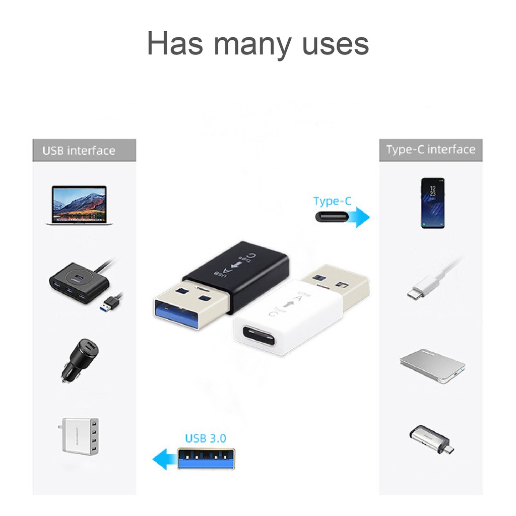 Đầu Chuyển Đổi Mini Type-c Sang Usb 3.0 Siêu Nhẹ Tiện Dụng
