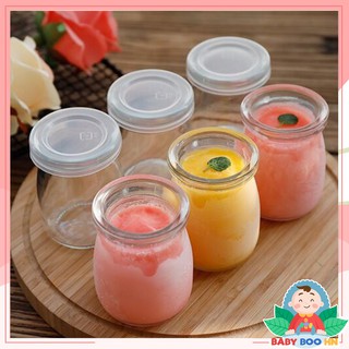 Hũ đựng sữa chua bằng thủy tinh thể tích 100ml. Lọ làm sữa chua có lắp dùng làm sữa chua nếp cẩm, caramen BabyBooHN