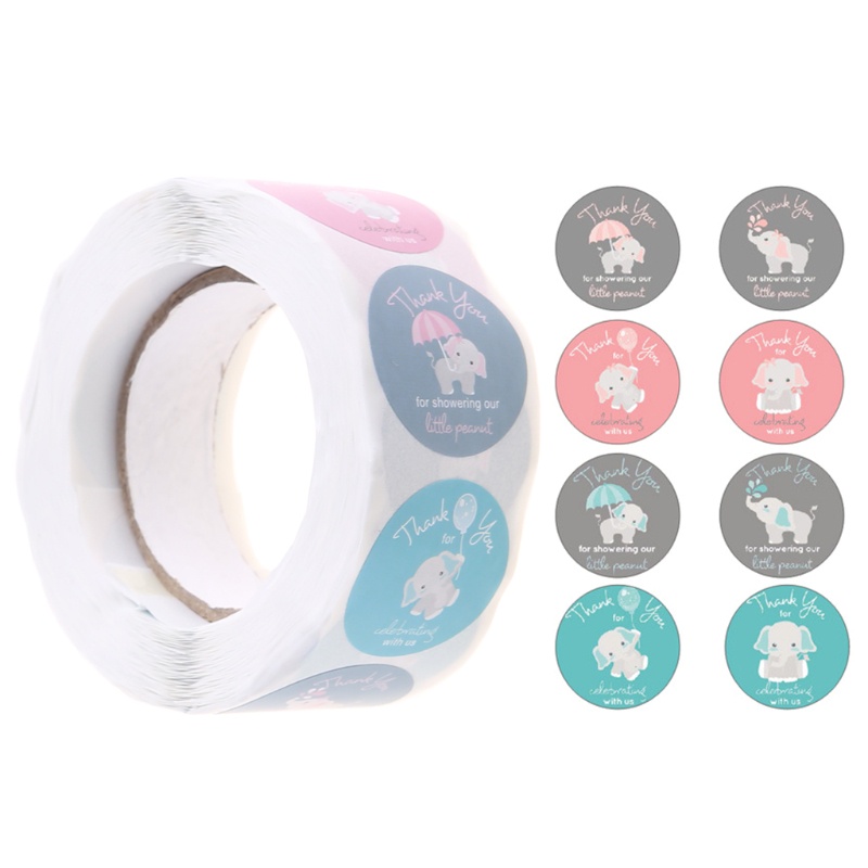 Set 500 Nhãn Dán In Chữ Thank You Trang Trí Phong Bì/Tiệc Cưới