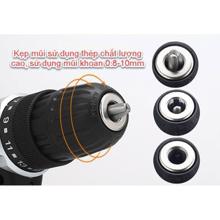 Máy khoan bắt vít dùng pin Aotuo 12V, Máy bắt vít tay cầm momen xoắn