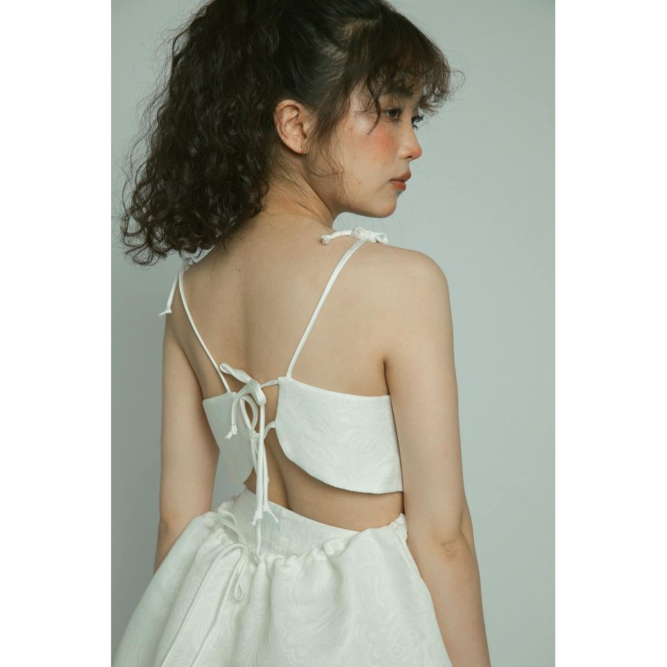Áo 2 dây xoè BABY DOLL - vải gấm dày dặn - hàng thiết kế thương hiệu FLOY - ELENOR - Made In Vietnam | BigBuy360 - bigbuy360.vn