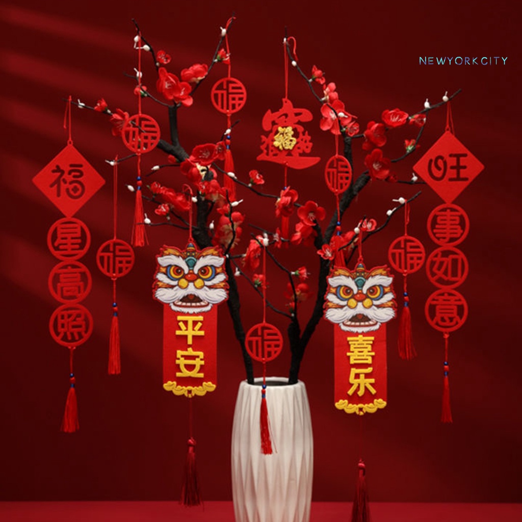 1 set dây treo thắt nút Trung Hoa chống nước màu sáng trang trí năm mới năm mới 2022