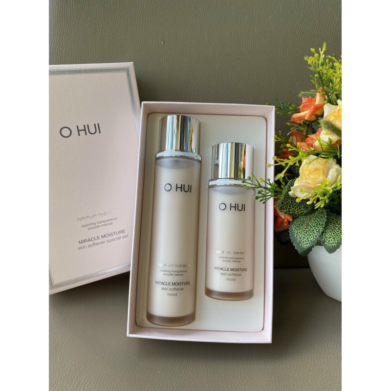 sét Nước hoa hồng Ohui Miracle Moisture Skin Softener Moist 150ml +100ml mẫu mới tháng 10/2020