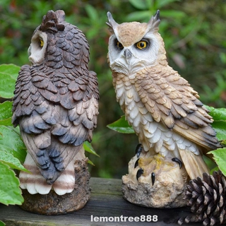 Tượng Cú Mèo Trang Trí Nội Thất Vườn Cây Đáng Yêu