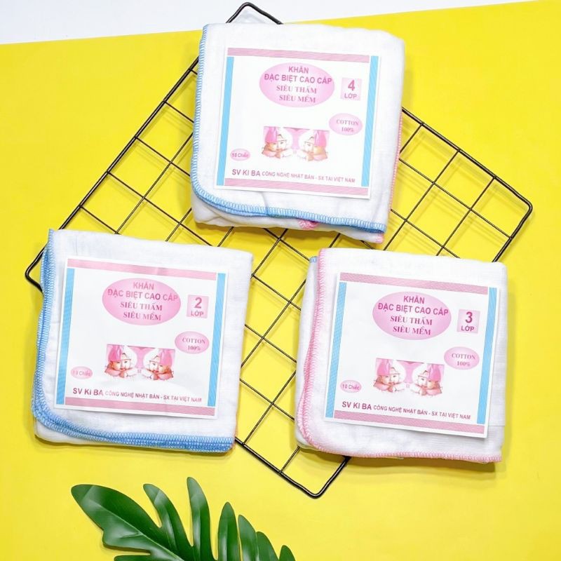 Set 10 Khăn Xô Sữa KiBa 2 Lớp 3 Lớp 4 Lớp Siêu Mềm