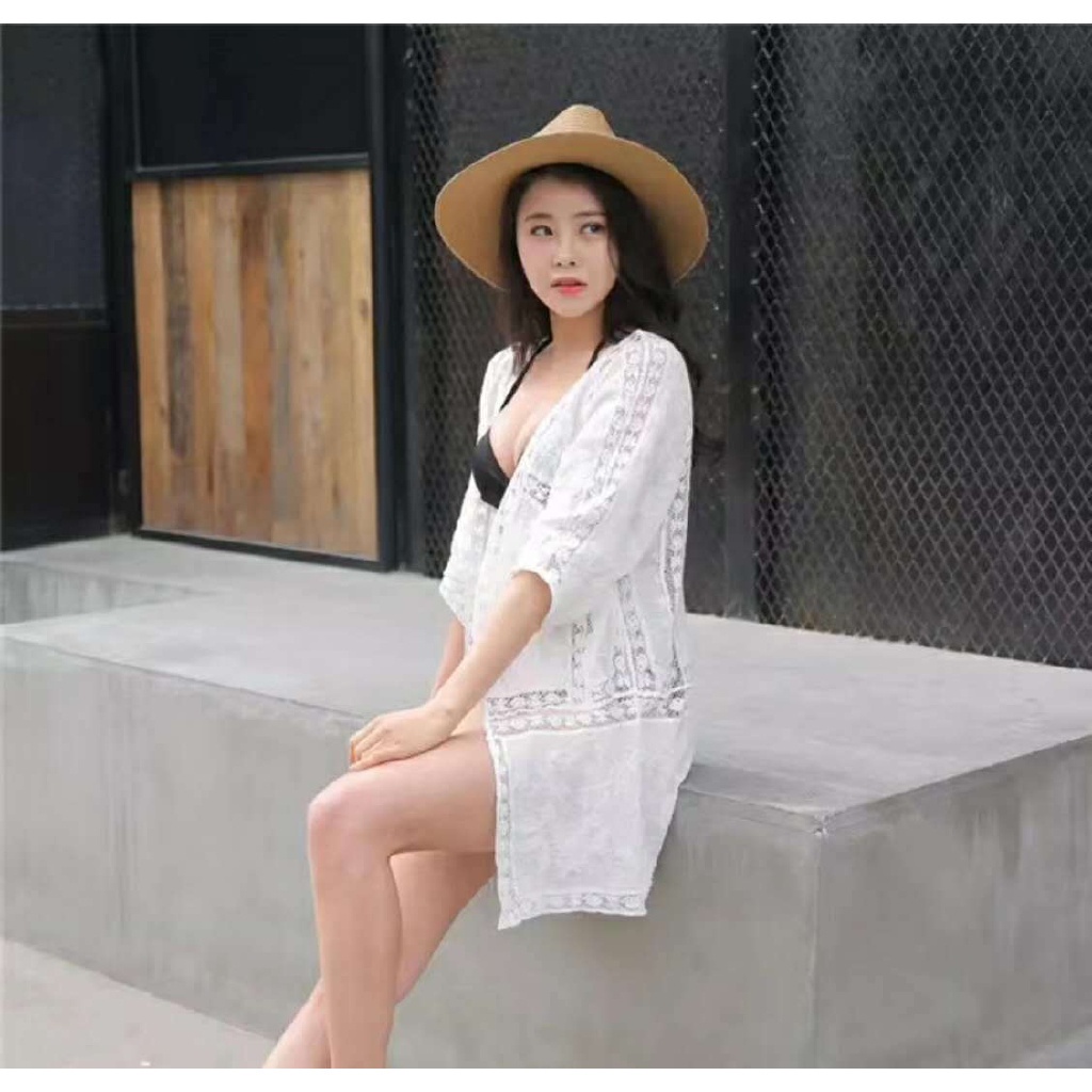 Áo khoác cardigan ren hoa chống nắng đi biển phong cách Hàn Quốc cho nữ
 | BigBuy360 - bigbuy360.vn
