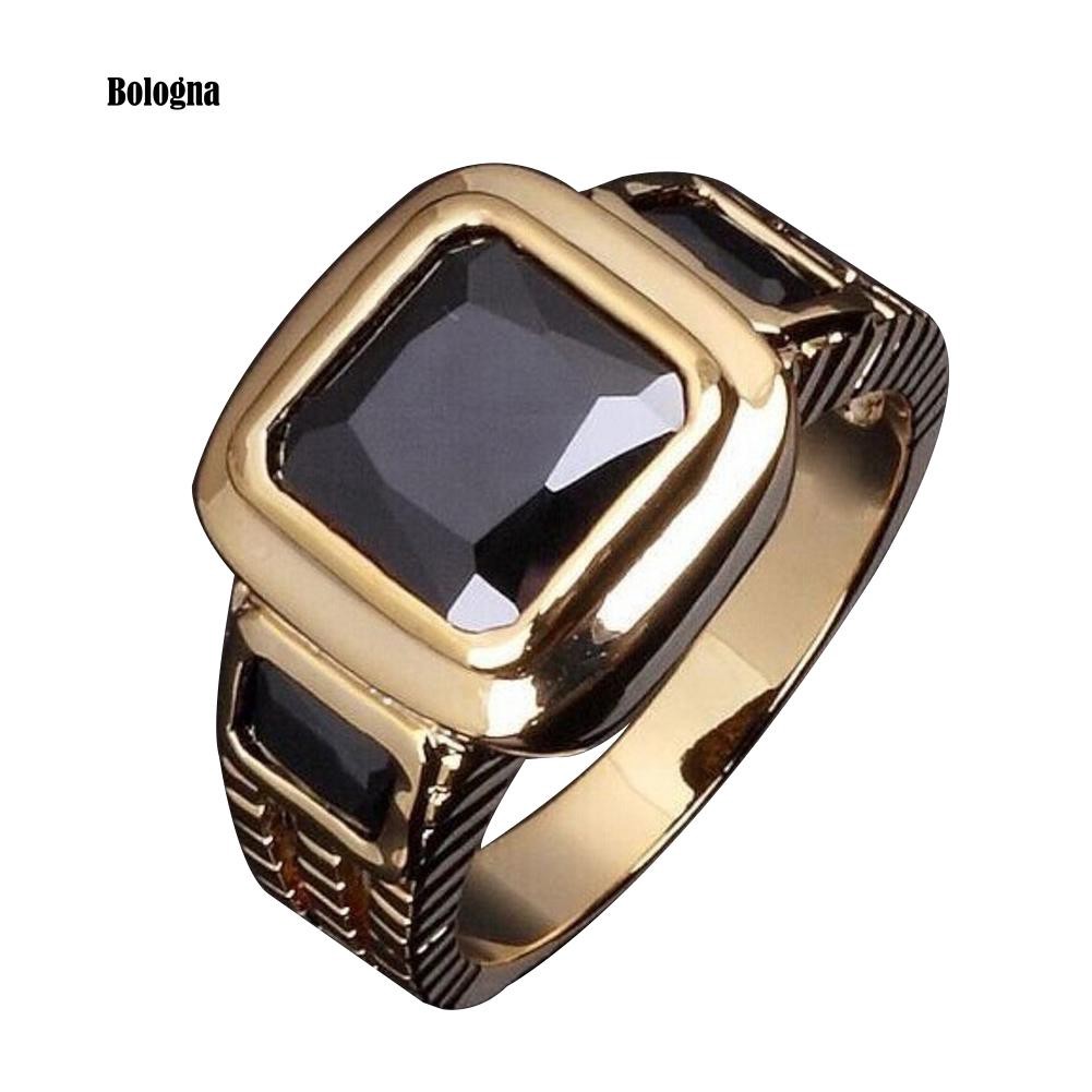 ♦Nhẫn Đính Đá Giả Hình Vuông Thời Trang Cho Nam