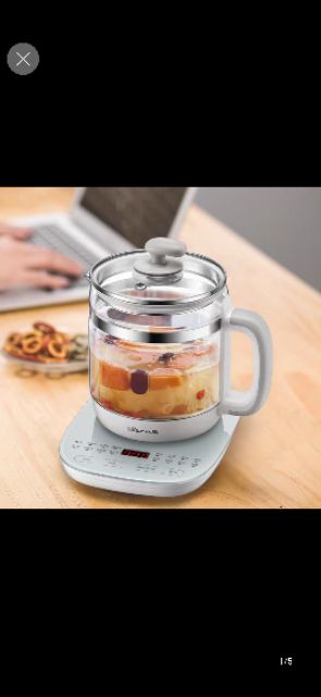 Bình đun nước điện tử BEAR YSH-C15F1 thông minh 1000W dung tích 1.5L có giá đỡ trứng chuyên dụng